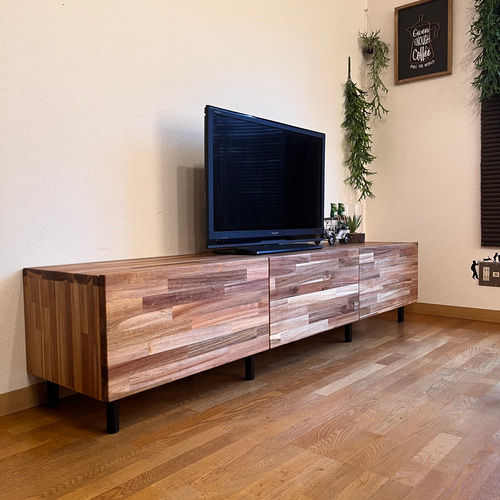 アカシアのテレビボード扉、引出し付【自由設計】テレビ台 1800×400