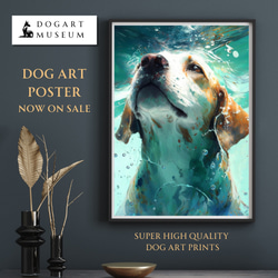 【希望の光 - ビーグル犬 No.2】風水画 アートポスター 犬の絵 犬の絵画 犬のイラスト 1枚目の画像