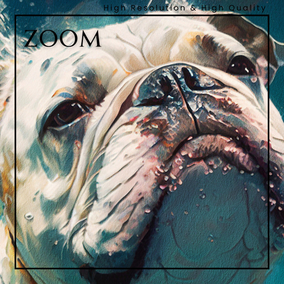【希望の光 - ブルドッグ犬 No.1】風水画 アートポスター 犬の絵 犬の絵画 犬のイラスト 3枚目の画像