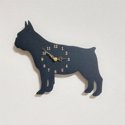 ステンドグラス ミニチュアダックスフンドのしっぽ振り時計 掛け時計