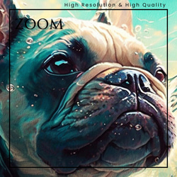 【希望の光 - フレンチブルドッグ犬 No.1】風水画 アートポスター 犬の絵 犬の絵画 犬のイラスト 3枚目の画像