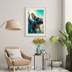 【希望の光 - フレンチブルドッグ犬 No.1】風水画 アートポスター 犬の絵 犬の絵画 犬のイラスト 7枚目の画像