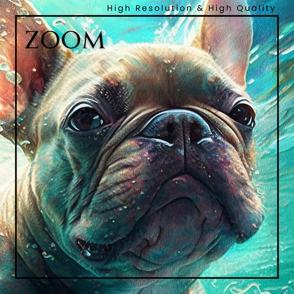 【希望の光 - フレンチブルドッグ犬 No.2】風水画 アートポスター 犬の絵 犬の絵画 犬のイラスト 3枚目の画像