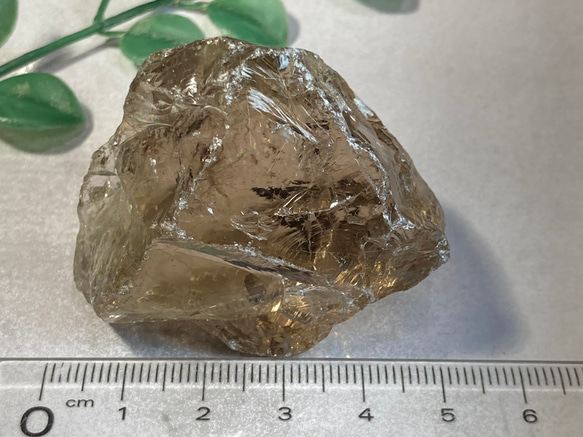 ルチル内包✨ レインボー スモーキークォーツ 　かち割り　水晶　原石 7枚目の画像