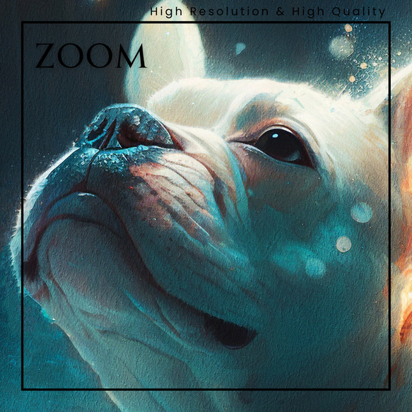 【希望の光 - フレンチブルドッグ犬 No.7】風水画 アートポスター 犬の絵 犬の絵画 犬のイラスト 3枚目の画像