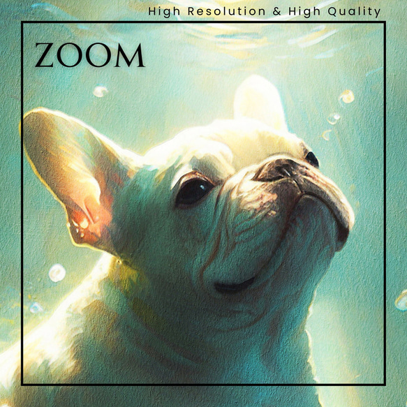 【希望の光 - フレンチブルドッグ犬 No.10】風水画 アートポスター 犬の絵 犬の絵画 犬のイラスト 3枚目の画像