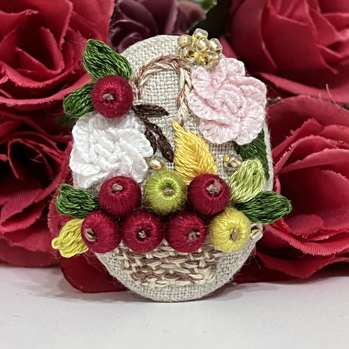 刺繍ブローチ ヘアゴム ベリー ハンドメイド その他素材 なお 通販 