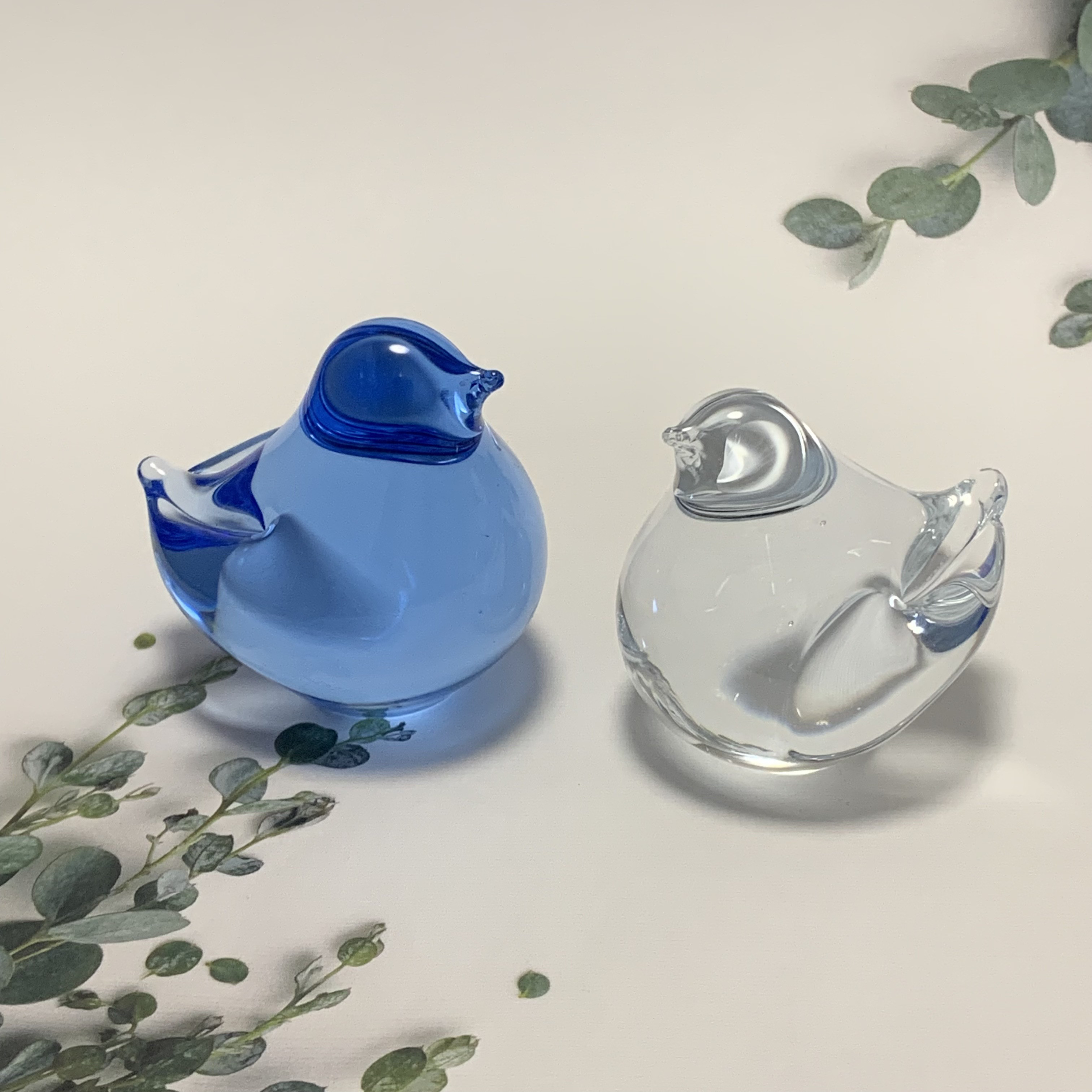 ガラス細工 鳥たち4体 着けれ ガラス細工 鳥たち4体 着けれ