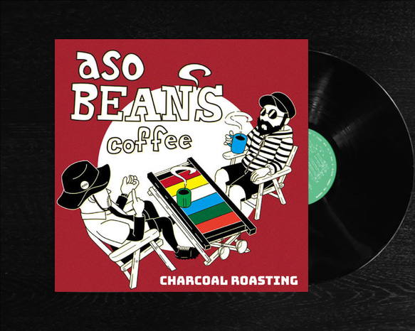レコードジャケット風アート【レコード盤なし】アソビーンズ