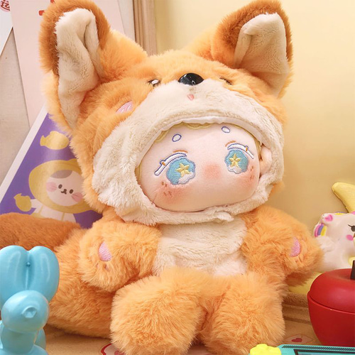 3点セット ミニ洋服 20cm 着せ替えぬいぐる服 乳牛 サメ キツネ