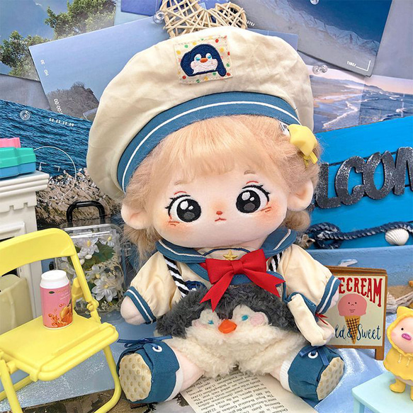 6点セット ミニ洋服 20cm 着せ替えぬいぐる服 ペンギン 6点セット ミニ洋服 20cm 着せ替えぬいぐる服 ペンギン
