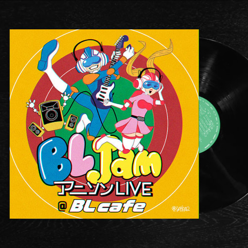 レコードジャケット風アート【レコード盤なし】アニソンライブ_