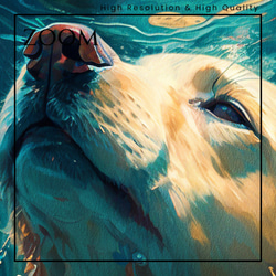 【希望の光 - ゴールデンレトリバー犬 No.2】風水画 アートポスター 犬の絵 犬の絵画 犬のイラスト 3枚目の画像