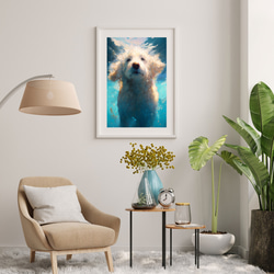 【希望の光 - ゴールデンドゥードル犬 No.1】風水画 アートポスター 犬の絵 犬の絵画 犬のイラスト 7枚目の画像
