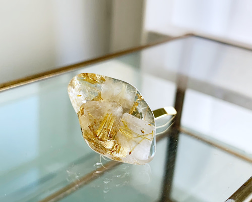 強運を引き寄せるルチルクォーツ・アゲート・ポニーフック（髪飾り