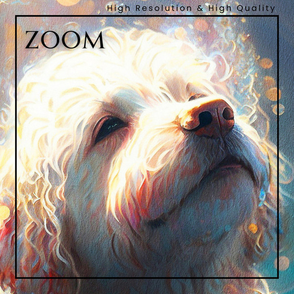 【希望の光 - ゴールデンドゥードル犬 No.3】風水画 アートポスター 犬の絵 犬の絵画 犬のイラスト 3枚目の画像
