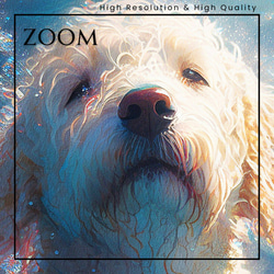 【希望の光 - ゴールデンドゥードル犬 No.4】風水画 アートポスター 犬の絵 犬の絵画 犬のイラスト 3枚目の画像