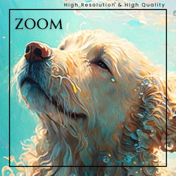 【希望の光 - ゴールデンドゥードル犬 No.5】風水画 アートポスター 犬の絵 犬の絵画 犬のイラスト 3枚目の画像