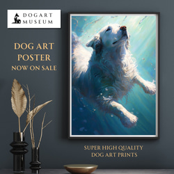 【希望の光 - グレートピレニーズ犬 No.2】風水画 アートポスター 犬の絵 犬の絵画 犬のイラスト 1枚目の画像