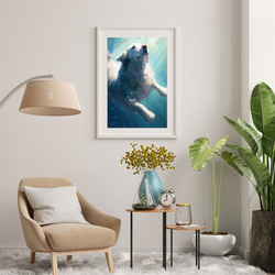 【希望の光 - グレートピレニーズ犬 No.2】風水画 アートポスター 犬の絵 犬の絵画 犬のイラスト 7枚目の画像