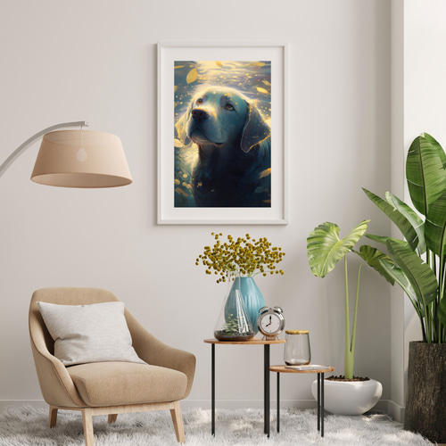 希望の光 - ラブラドールレトリバー犬 No.3】風水画 アートポスター 犬