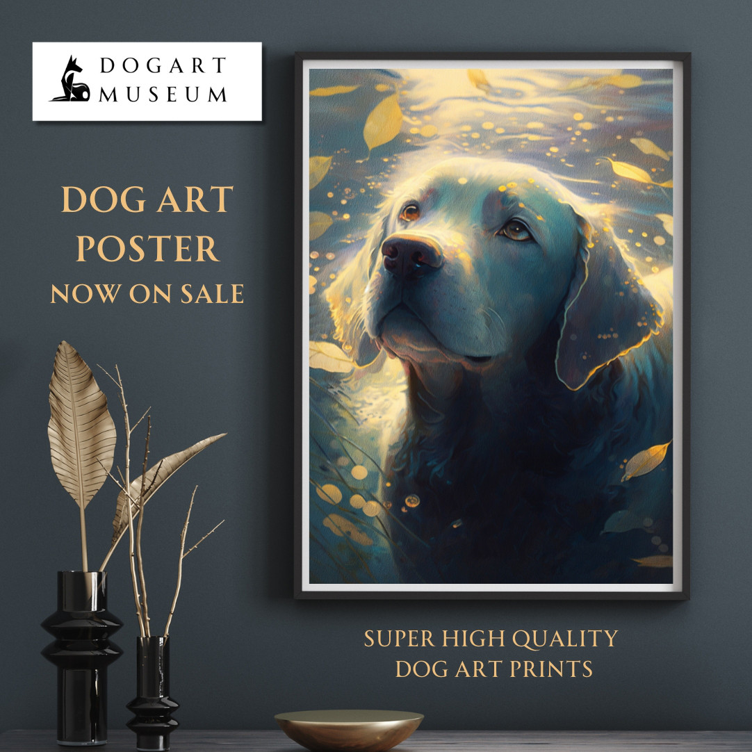 絵画　犬の絵　ラブラドールレトリーバー