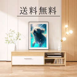 【希望の光 - トイプードル犬 No.3】風水画 アートポスター 犬の絵 犬の絵画 犬のイラスト 4枚目の画像