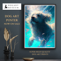 【希望の光 - トイプードル犬 No.3】風水画 アートポスター 犬の絵 犬の絵画 犬のイラスト 1枚目の画像