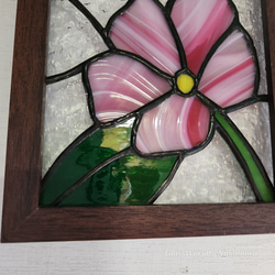 夏の花　ステンドグラスパネル　壁掛け　窓掛け　サンキャッチャー　インテリア雑貨　ステンドグラス雑貨　プチギフト　送料無料 5枚目の画像