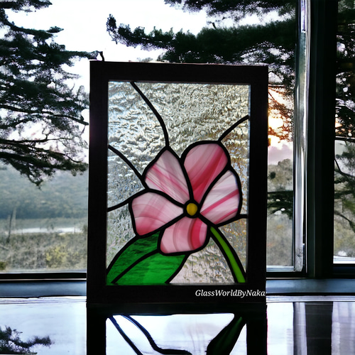 アート・デコ風 ステンドグラス 花瓶 窓 楽天市場】ステンドグラス (SH-A46) 一部鏡面ガラス 913×480×18mm
