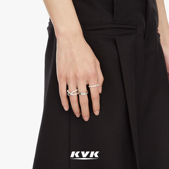 KVK公式 シルバー925 リング 11号 13号 シルバーリング 指輪 レディース アクセサリー シンプル ギフト 3枚目の画像