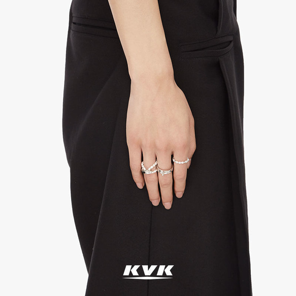 KVK公式 シルバー925 リング 11号 シルバーリング 指輪 レディース アクセサリー シンプル ギフト 普段使い 4枚目の画像