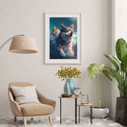 【希望の光 - 柴犬 No.2】風水画 アートポスター 犬の絵 犬の絵画 犬のイラスト 7枚目の画像