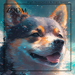 【希望の光 - 柴犬 No.2】風水画 アートポスター 犬の絵 犬の絵画 犬のイラスト 3枚目の画像