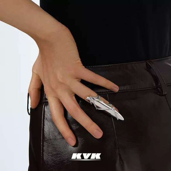 KVK公式 シルバー925 リング 11号 13号 シルバーリング 指輪 レディース アクセサリー シンプル ギフト 4枚目の画像