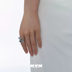 KVK公式 シルバー925 リング 11号 13号 シルバーリング 指輪 レディース アクセサリー シンプル ギフト 6枚目の画像