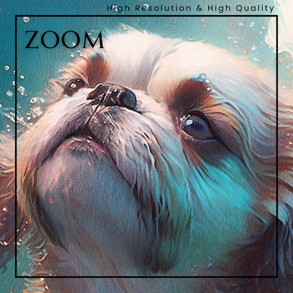 【希望の光 - シーズー犬 No.1】風水画 アートポスター 犬の絵 犬の絵画 犬のイラスト 3枚目の画像