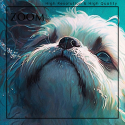 【希望の光 - シーズー犬 No.2】風水画 アートポスター 犬の絵 犬の絵画 犬のイラスト 3枚目の画像