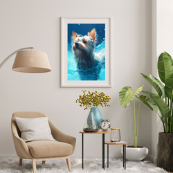【希望の光 - ヨークシャーテリア犬 No.1】風水画 アートポスター 犬の絵 犬の絵画 犬のイラスト 7枚目の画像