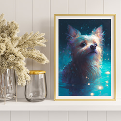 【希望の光 - ヨークシャーテリア犬 No.5】風水画 アートポスター 犬の絵 犬の絵画 犬のイラスト 8枚目の画像