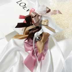 リングピロー「ribbon bouquet」-pink- 3枚目の画像