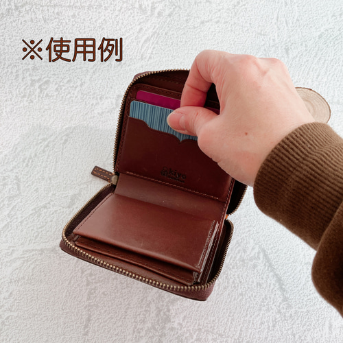 二つ折り財布 ハーフウォレット ヌメ革 ラウンドファスナー ハンドメイド ハーフウォレット 二つ折り 栃木レザー 本革 牛革 財布