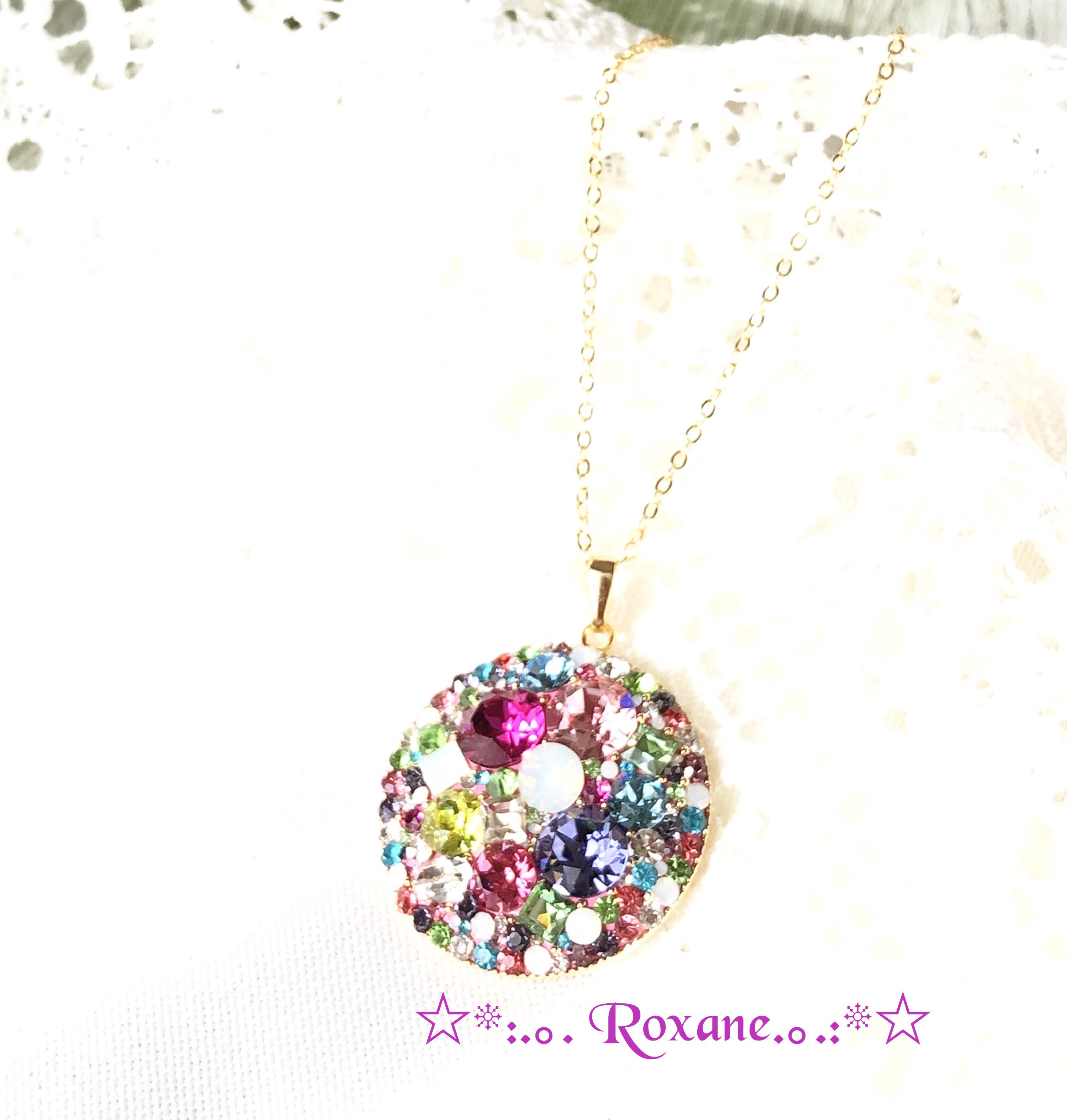 Swarovski Sparkling Dance ネックレス, ラウンドカット