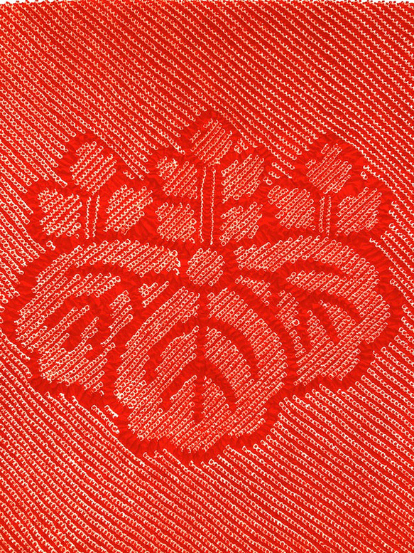 [ 絶版 - 絞り正絹 - 最高級品 ] ふくさ - 富久紗 - 袱紗 - 壽 - ことぶき - 五三桐の紋 5枚目の画像