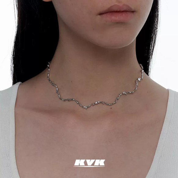 KVK公式 ネックレス レディース アクセサリー シンプル ギフト メッキ 普段使い オシャレ 4枚目の画像
