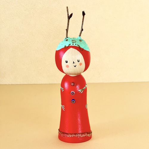 創作こけし 龍とともだち姫 その他置物 メリーメリークリスマスランド