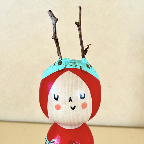 創作こけし 龍とともだち姫 その他置物 メリーメリークリスマスランド 