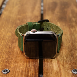 Applewatch レザーバンド プエブロレザー 本革 腕時計 革ベルト 時計ベルト アップルウォッチ 3枚目の画像