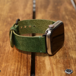 Applewatch レザーバンド プエブロレザー 本革 腕時計 革ベルト 時計ベルト アップルウォッチ 2枚目の画像