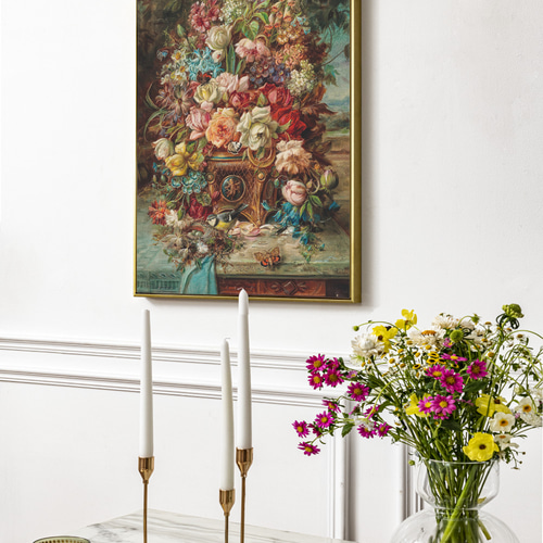 ラフル アート 額縁 インテリア 花瓶 花 アンティーク ラフル アート 額縁 インテリア 花瓶 花 アンティーク